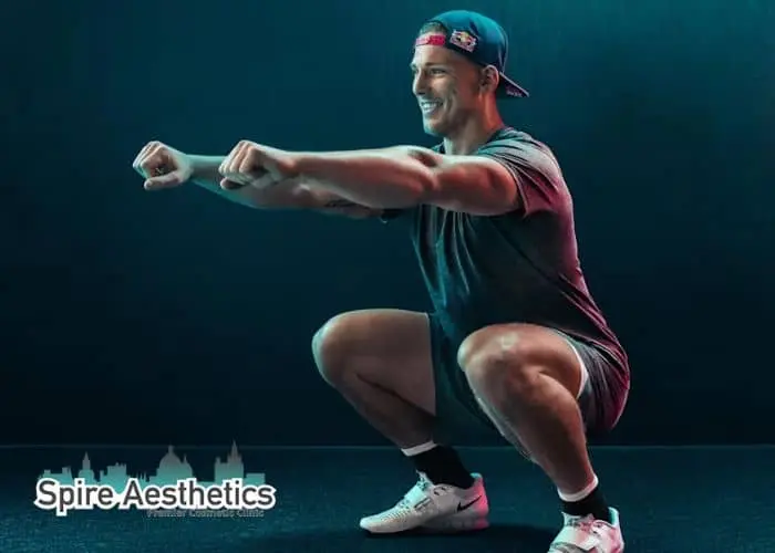 Image of man build leg muscle Purfleet through exercise
