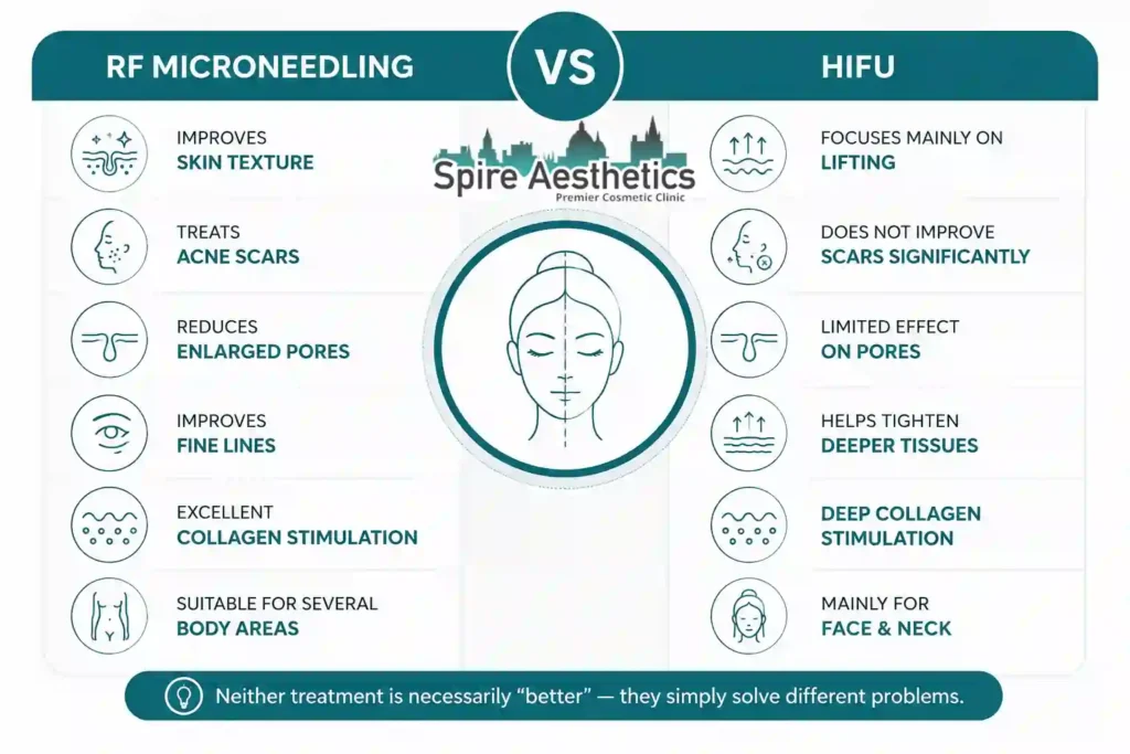 RF Microneedling vs HIFU: Which Treatment Gives Better Results Purfleet?